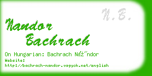 nandor bachrach business card